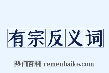 有宗反义词是什么意思的图片